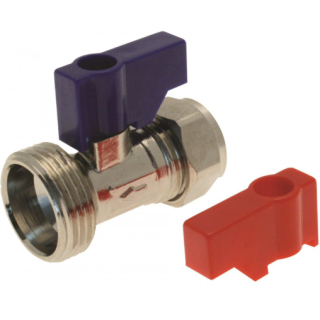 Qw Washing Machine Valve - Straight  15Mm X 3/4 Cp