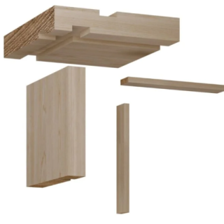 38 X 115 Trenched 2'6/2'9 Reversible Door Lining Set Fire Check FSC