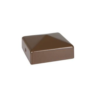 75X75MM SEPIA BROWN DURAPOST CAP WITH BRACKET