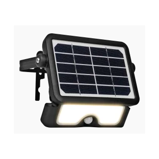 LEXSF6B40-01 SOLAR GUARDIAN PIR FLOODLIGHT BLACK IP65 5W 550LM 4000K