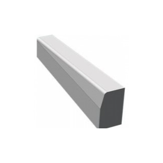125X255/150mm Single Drop Kerb Straight Lh Grey