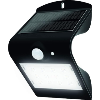 LEXS40B40-01S OLAR GUARDIAN PIR WALL LIGHT BLACK IP44 3.2W 400LM 4000K