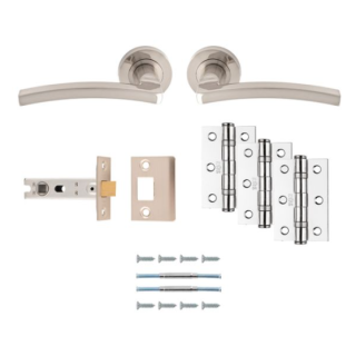 UDP009SN/INTB SATIN NICKEL TAVIRA LATCH PACK - ULTIMATE DOOR PACK