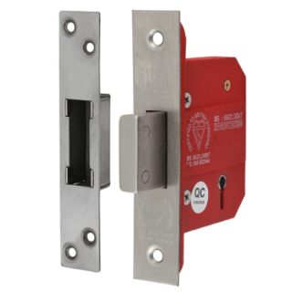 675888 66/45 5 Lever Standard CE Deadlock Stainless Steel Satin