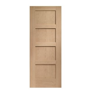 ***Clearance*** Internal Oak Pre Finished Shaker 4 Panel Door1981 X 686 X 35mm