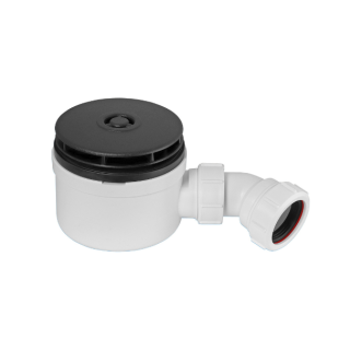 MCALPINE 90MM SHOWER TRAP-M BLACK GRID