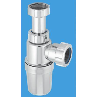MCALPINE  SLIM BOTTLE TRAP 32MM CP ADJUSTABLE  INLET CAA10