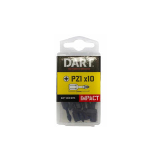 DDIPZ1-10 DART PZ1 25MM IMPACT DRIVER BIT 10PK