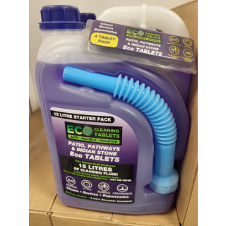 Eco Patio, Pathway & Indian Stone Cleaner 25L (5L+ 4 Tablets)