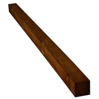 Unseasoned Sawn 100 X 100 Brown Treated Fence Post 1.8 FSC