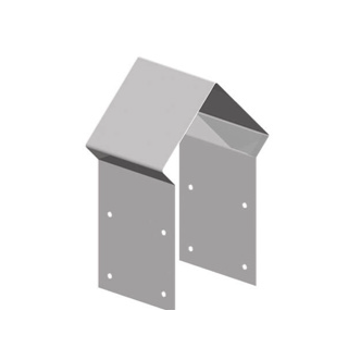 Bishop Hat Post Strap 5 X Bent P/Galv 4Rail 4Post