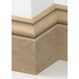 18 X 145 WHITE OAK OGEE TORUS SKIRTING FSC