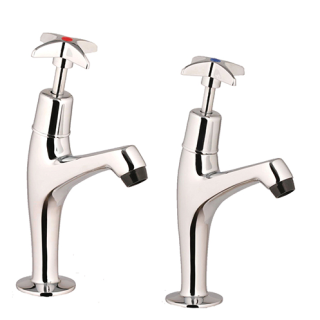 298622CP PRO X TOP SINK PILLAR TAPS (PAIR)