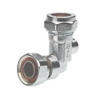 Qs Service Valve Angle 15Mm X1/2 Chrome