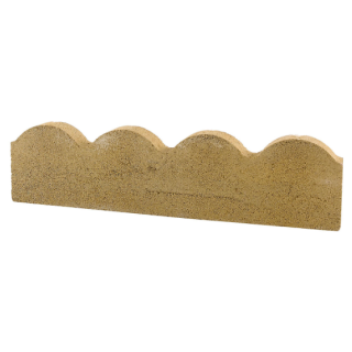 BRADSTONE SCALLOPED EDGING 600 X 50 X 150MM BUFF