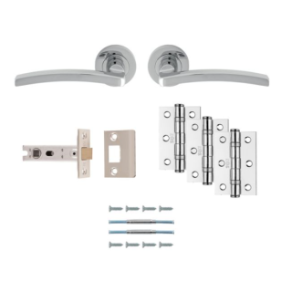 UDP009CP/INTB POLISHED CHROME TAVIRA LATCH PACK - ULTIMATE DOOR PACK