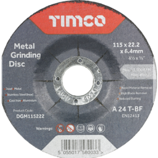 DGM115222 115 X 22.2 X 6.4MM BONDED ABRASIVE DISC