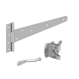 5950001 14 350mm Tee Galv Pedestrian Gate Kit With Auto Catch