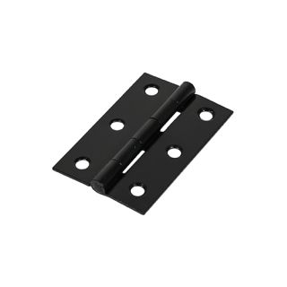 434329P 75 X 50mm Plain Butt Hinge Fixed Pin (1838) Black