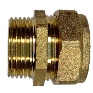 Compression Straight Adaptor 22Mm X 3/4 Male