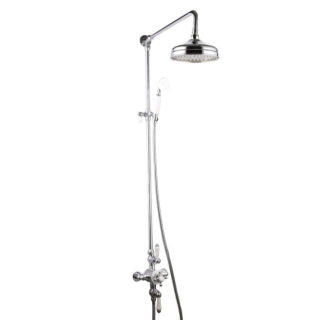 TSS108 SHALMA CHROME TRADITIONAL EXPOSED THERMOSTATIC SHOWER SET