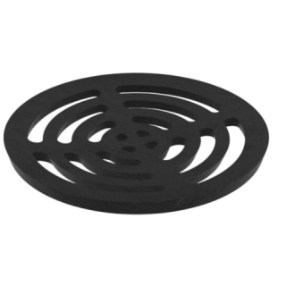 D126/2 ROUND DISHED PATTERN GULLY GRID 8IN DIA X 3/8 COATED