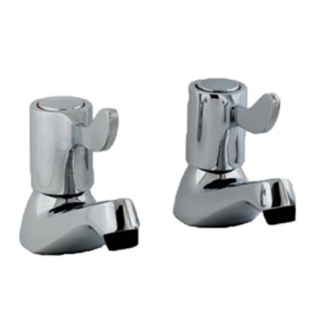 298626CP PRO LEVER BATH PILLAR TAPS (PAIR)