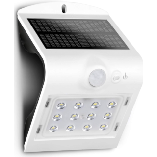 LEXS22W40-01 SOLAR GUARDIAN PIR WALL LIGHT WHITE IP65 1.5W 220LM 4000K