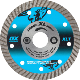 XLA-115/22 OX TRADE XL ABRASIVE DIAMOND BLADE 115/22.23MM