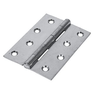 434158P 100 X 75MM PLAIN  BUTT HINGE FIXED PIN (1838) ZINC