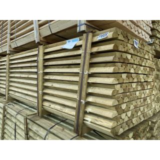 3.66m X 100mm Half Round Green Rails